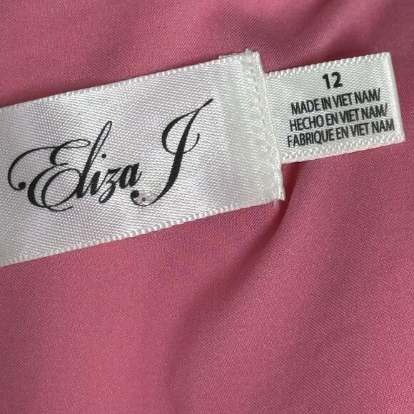 Eliza J Braided Trim Boucle Shift Dress Sz 12 Pink Peach Color Lined 60ties $158 - Picture 11 of 12